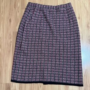 Elegant Women's Knit Plaid Pencil Skirt
